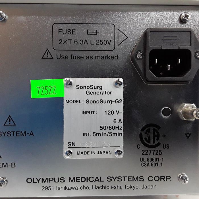 Olympus SonoSurg G2 Ultrasonic Generator