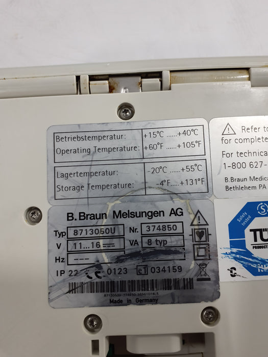 B. Braun Infusomat Space w/Pole Clamp Infusion Pump