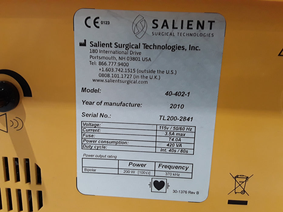 Salient Aquamantys System 40-402-1 Electrosurgical Unit