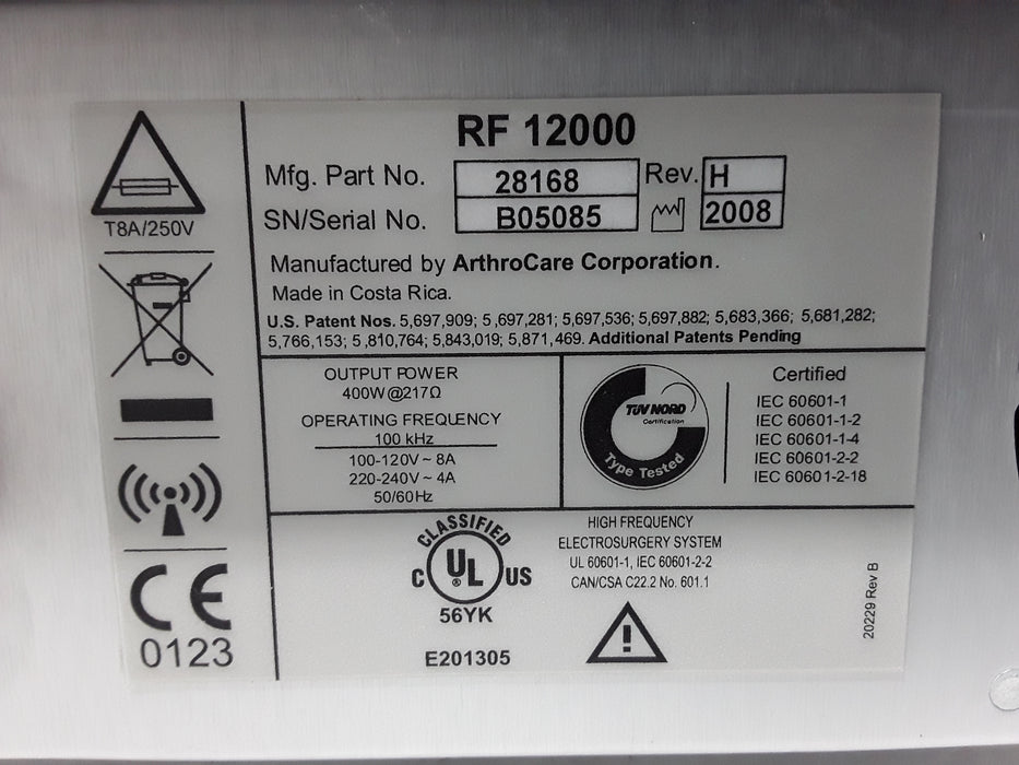 ArthroCare Corporation Quantum 2 Electrosurgical Unit