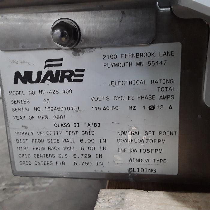 Nuaire NU-425-400 Class II Biological Safety Cabinet