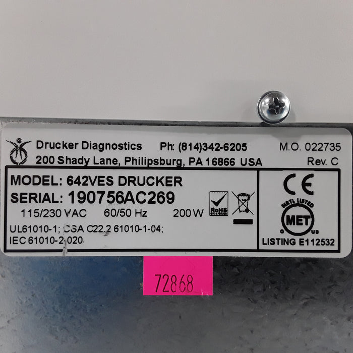 Drucker Diagnostics 642VES Drucker Centrifuge