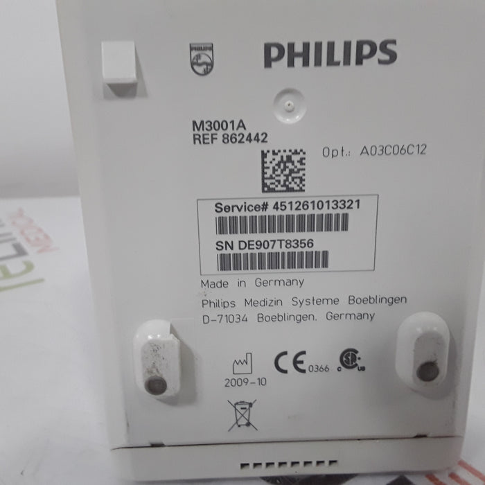 Philips M3001A-A03C06C12 Masimo SpO2, NIBP, 12 lead ECG, Temp, IBP MMS Module