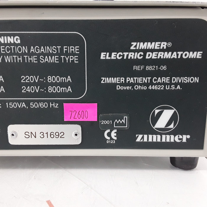 Zimmer 8821-06 Electric Dermatome Power Unit