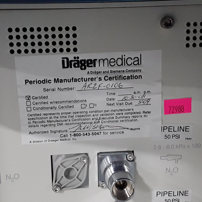 Draeger Medical Fabius GS Anesthesia Machine