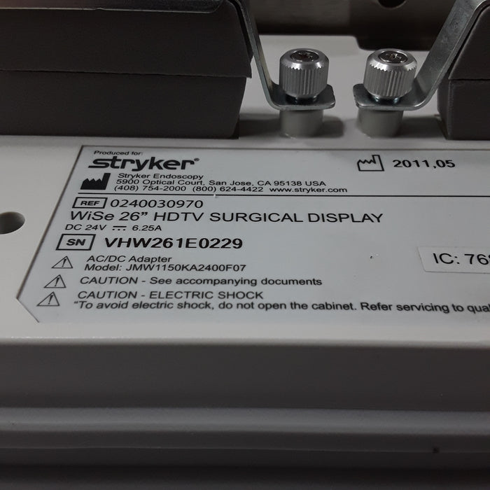 Stryker WiSe 26" HDTV Surgical Display 240-030-970 Monitor