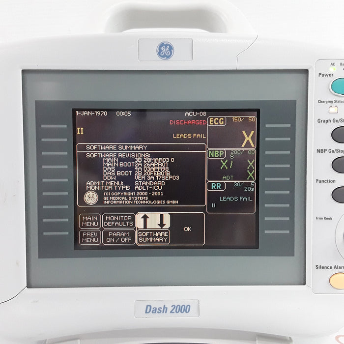 GE Healthcare Dash 2000 Patient Monitor