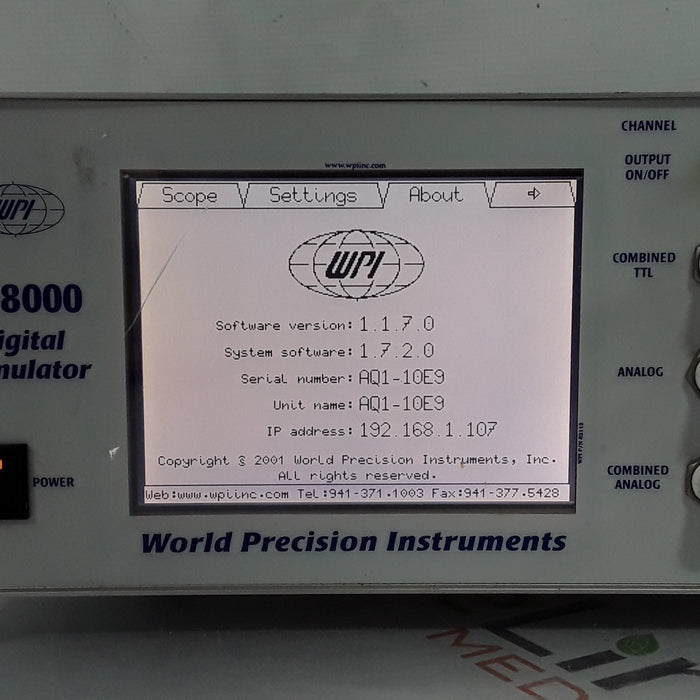 World Precision Instruments DS8000 Digital Stimulator