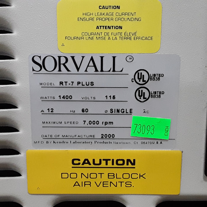 Sorvall RT-7 PLUS Refrigerated Centrifuge