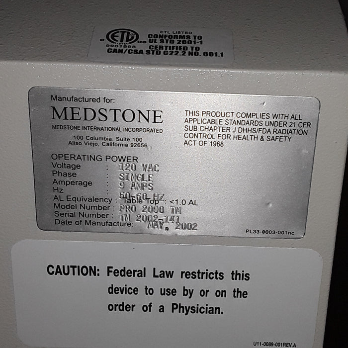 Medstone Pro 2000 TM Vascular Table