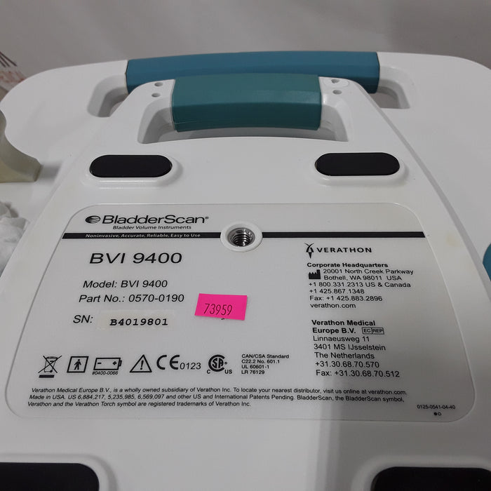 Verathon Medical, Inc BVI 9400 Bladderscan