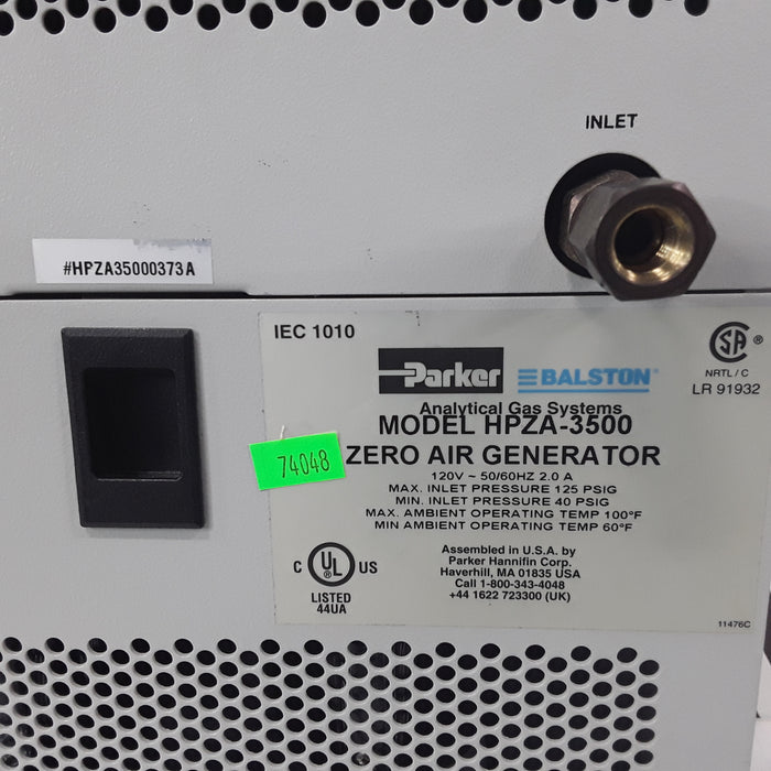 Parker Balston HPZA-3500 Zero Air Generator — reLink Medical