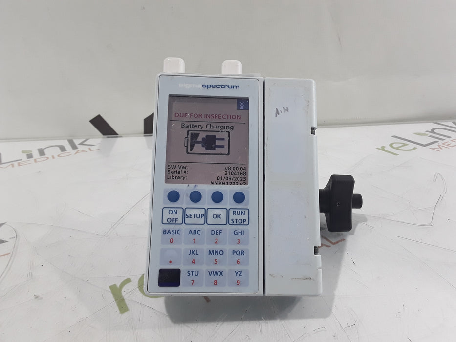 Baxter Sigma Spectrum 8.00.04 w/ A/B/G/N Battery Infusion Pump