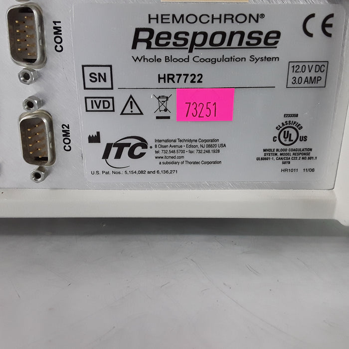 Hemochron Response Whole Blood Coagulation System