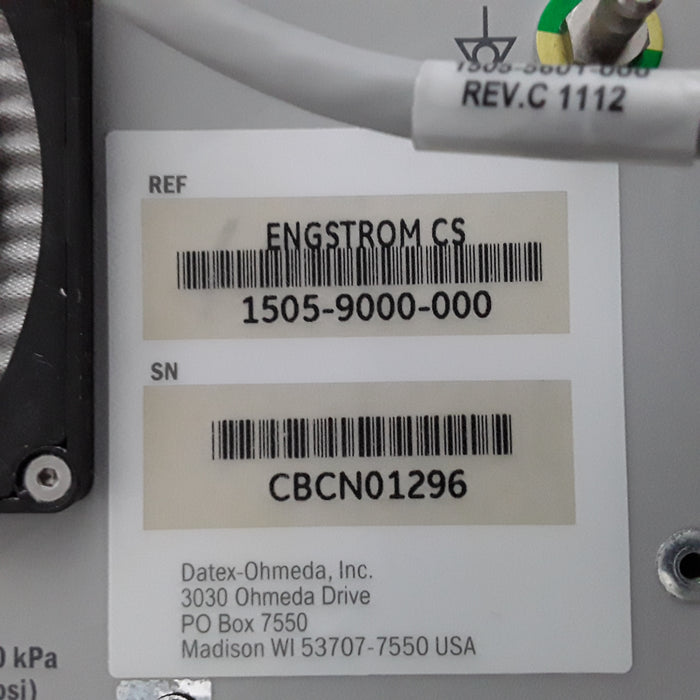 GE Healthcare Engstrom Carestation Ventilator