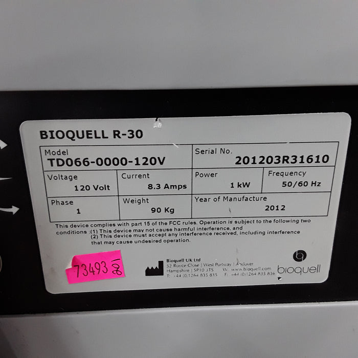 Bioquell R-30 Hydrogen Peroxide Vapor Generator