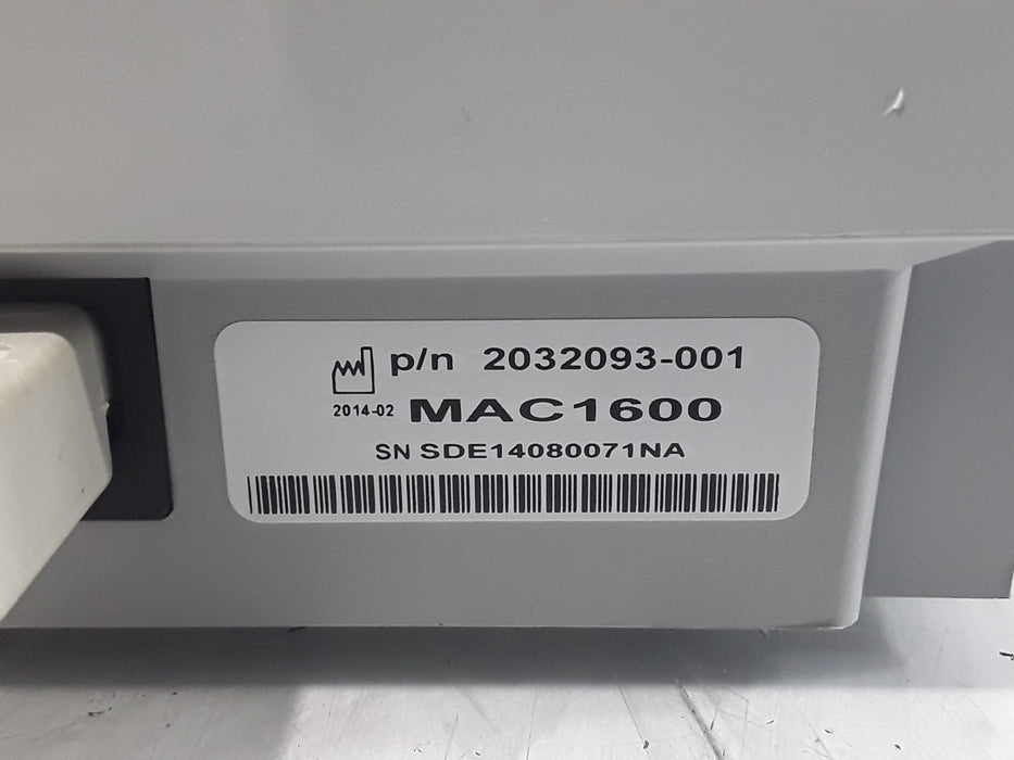 GE Healthcare MAC 1600 ECG