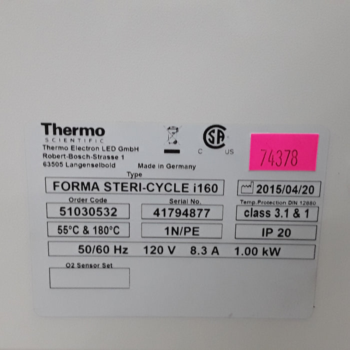 Thermo Scientific Forma Steri-Cycle i160 CO2 Incubator