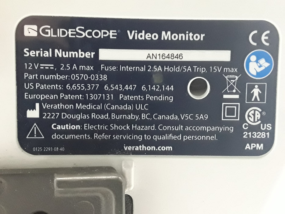 Verathon Medical, Inc Glidescope Video Laryngoscope