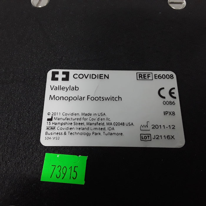 Valleylab E6008 Monopolar Electrosurgical Footswitch