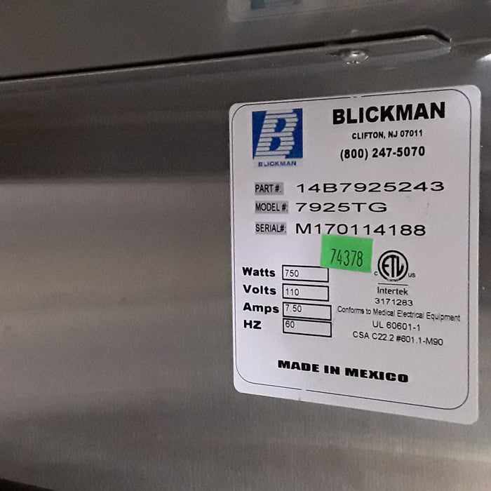 Blickman 7925TG Warming Cabinet with Single Glass Door