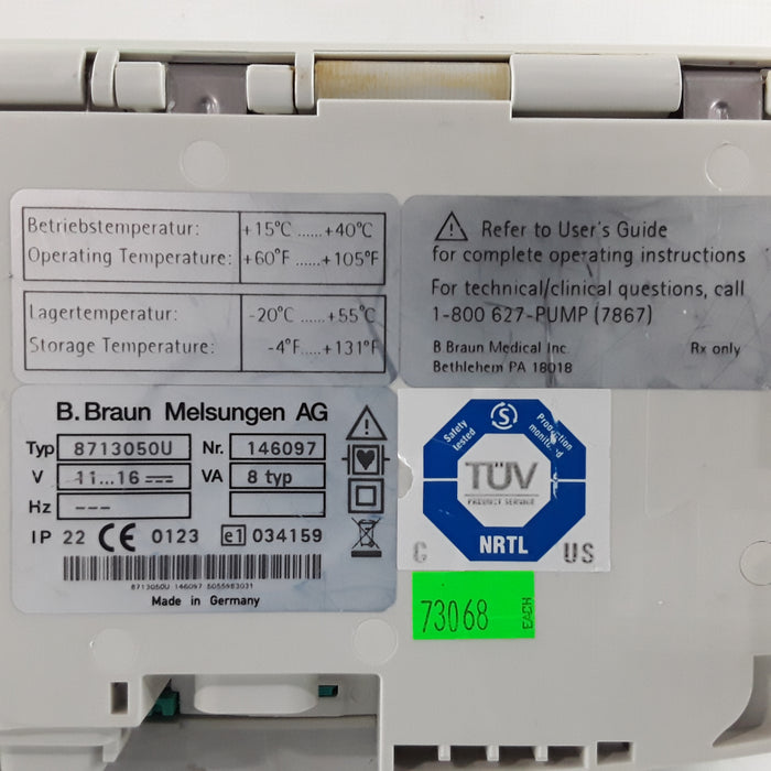 B. Braun Infusomat Space w/AC Adapter Infusion Pump