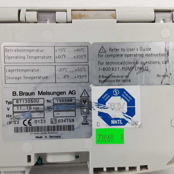 B. Braun Infusomat Space w/AC Adapter Infusion Pump