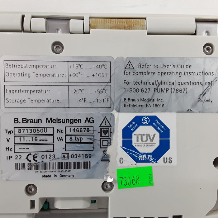 B. Braun Infusomat Space w/AC Adapter Infusion Pump