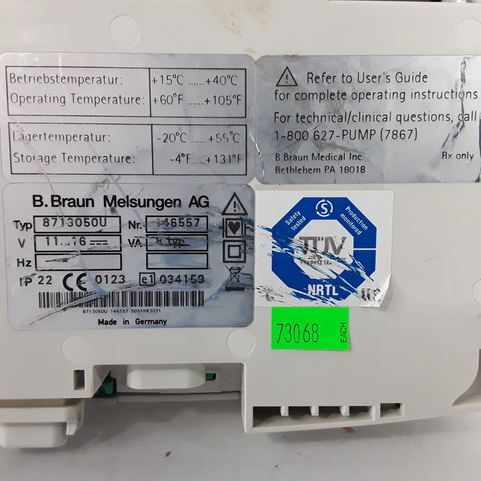 B. Braun Infusomat Space w/AC Adapter Infusion Pump