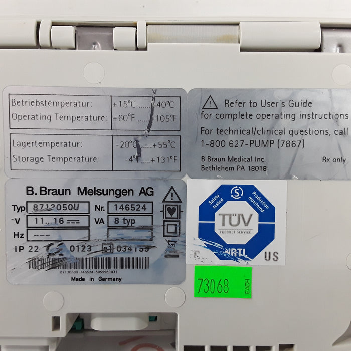 B. Braun Infusomat Space w/AC Adapter Infusion Pump