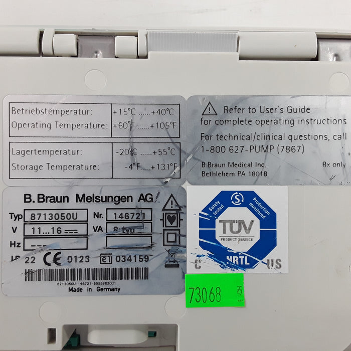 B. Braun Infusomat Space w/AC Adapter Infusion Pump