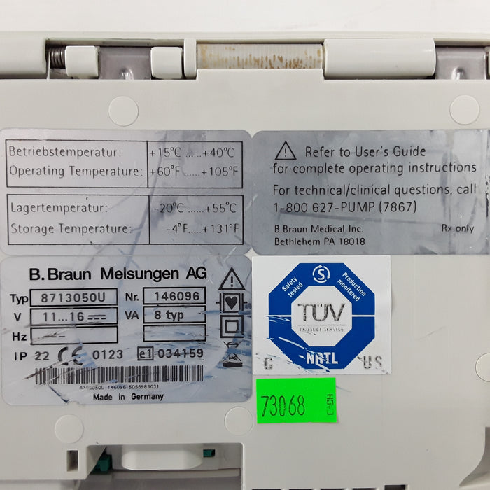 B. Braun Infusomat Space w/AC Adapter Infusion Pump