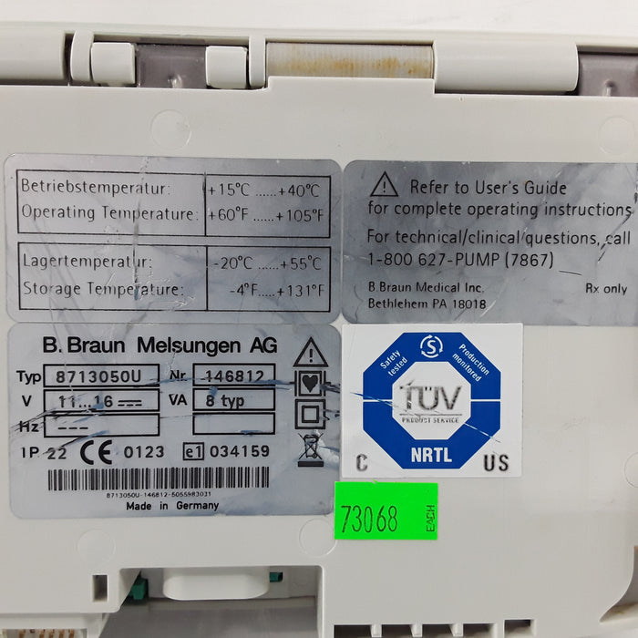 B. Braun Infusomat Space w/AC Adapter Infusion Pump