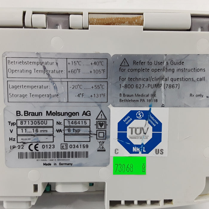 B. Braun Infusomat Space w/AC Adapter Infusion Pump