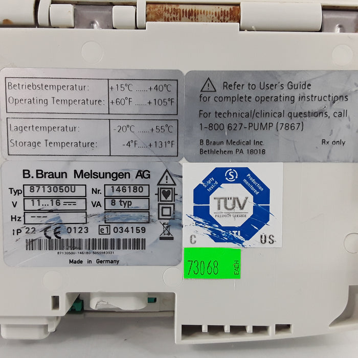 B. Braun Infusomat Space w/AC Adapter Infusion Pump