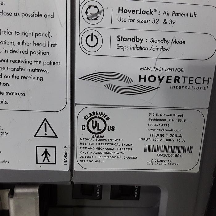 Hovertech International HTAIR1200 Patient Transfer System Pump