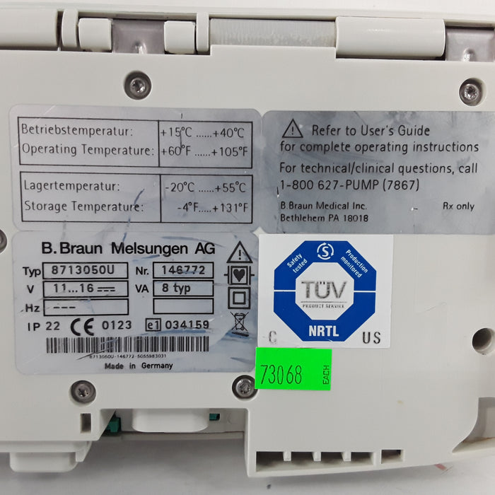 B. Braun Infusomat Space w/AC Adapter Infusion Pump