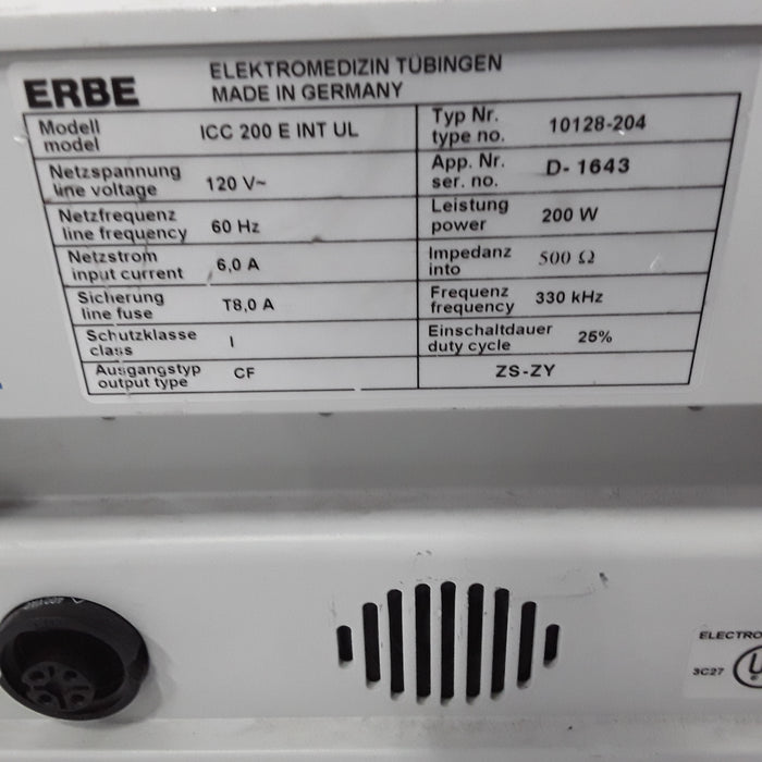 Erbe ICC 200 Electrosurgical Unit