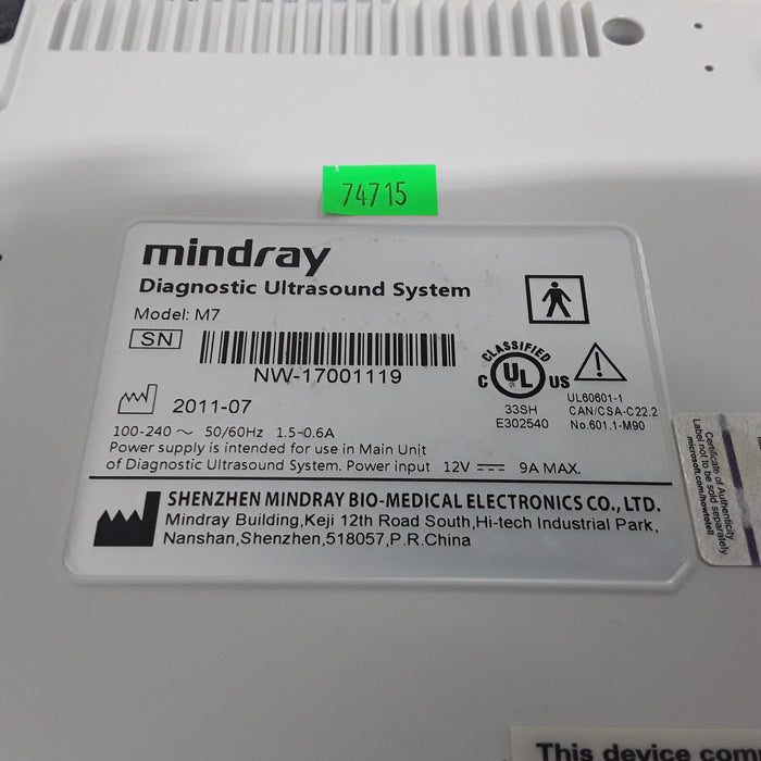 Mindray M7 Ultrasound