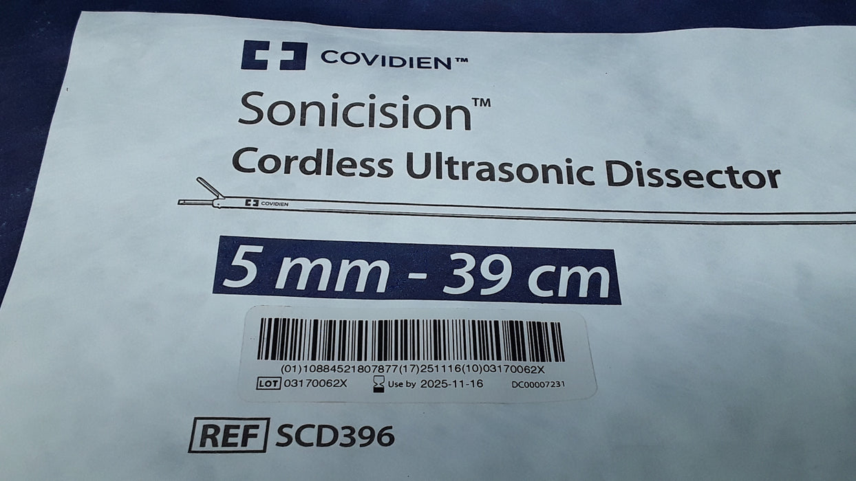Covidien SCD396 Sonicision Cordless Ultrasonic Dissector 5MM-39CM
