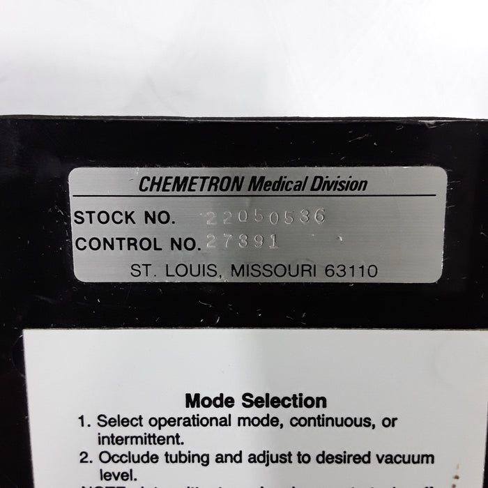 Chemetron Continuous/ Intermittent Suction Regulator