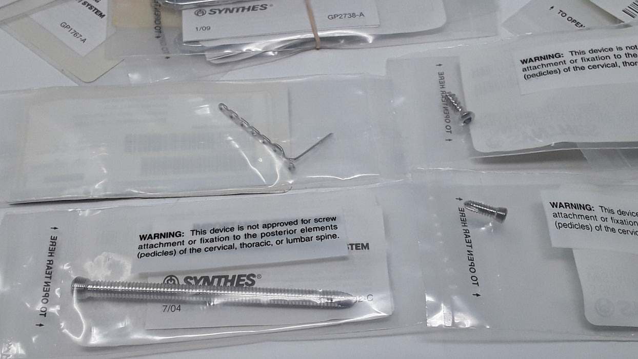 Synthes, Inc. Screws and Plates Implant Lot