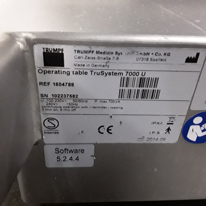 TRUMPF TruSystem 7000 Surgical Table