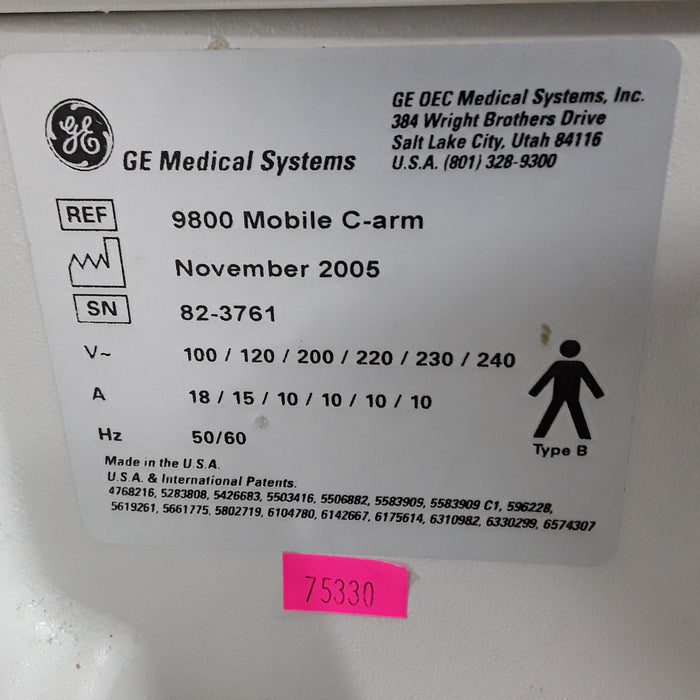 OEC Medical Systems 9800 Super C C-Arm