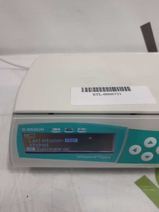 B. Braun Infusomat Space w/AC Adapter Infusion Pump