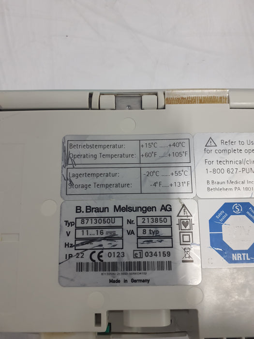 B. Braun Infusomat Space w/AC Adapter Infusion Pump