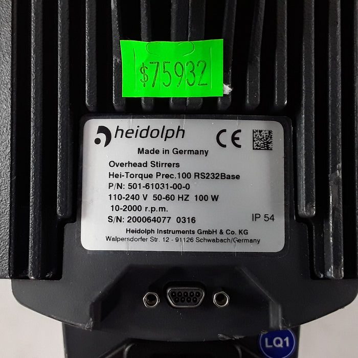 Heidolph Instruments Inc Hei-TORQUE Precision 100 Overhead Stirrers