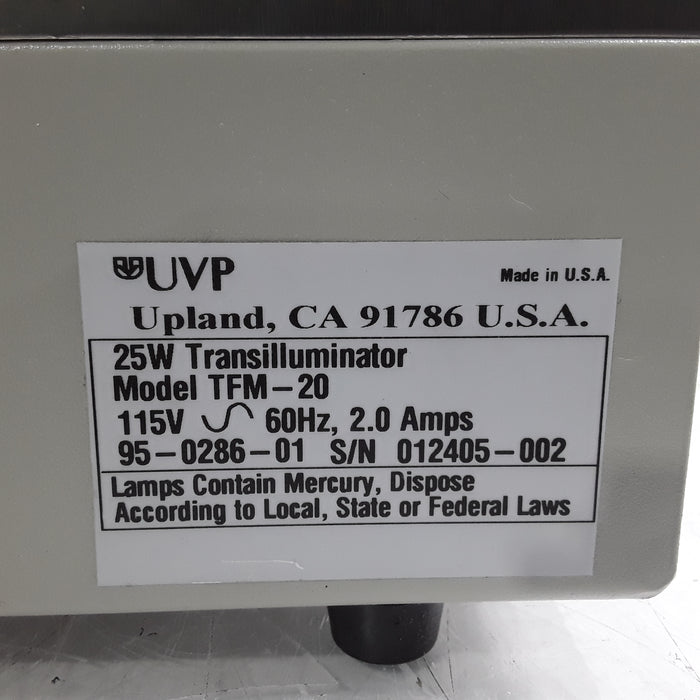 UVP TFM-20V High Performance Transilluminator