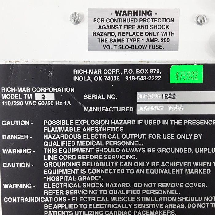 RichMar Theramini 2 Ultrasound Stimulator