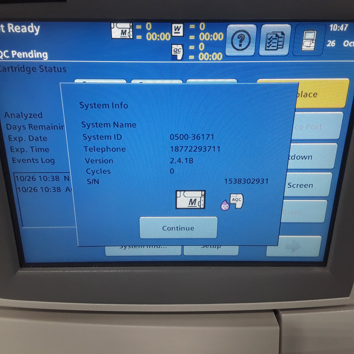 Siemens Rapidpoint 500 Blood Gas Analyzer